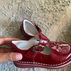 Kid Express Red Dress Shoes with Patent Leather Finish